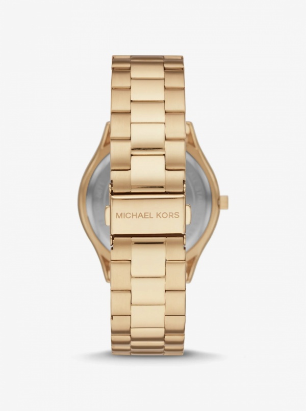 Michael Kors Mens Oversized Aspyn Gold-Tone Watch