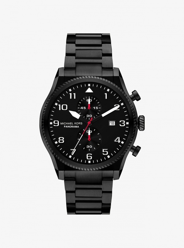 Michael Kors Oversized Panorama Black-Tone Watch