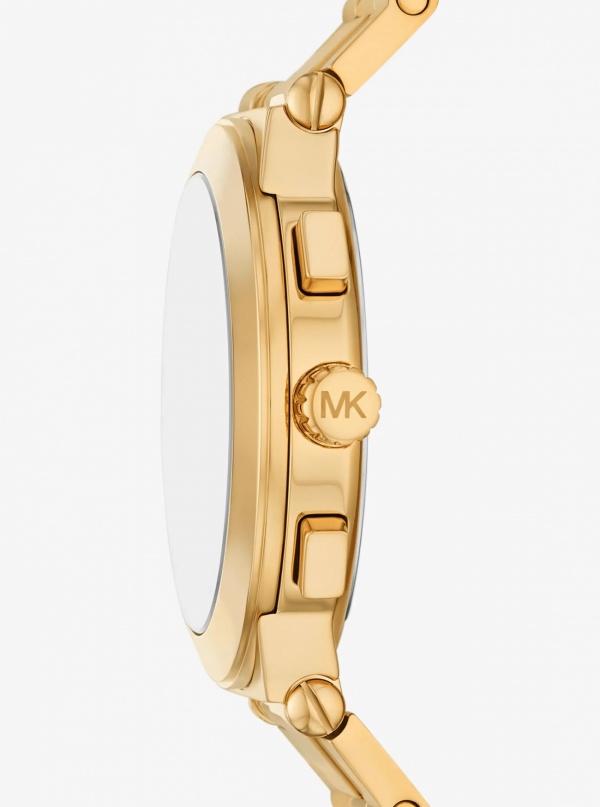 Michael Kors Mens Oversized Billie Gold-Tone Watch