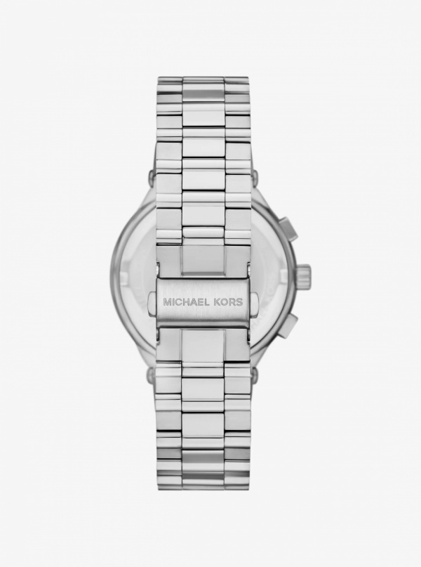 Michael Kors Mens Oversized Billie Silver-Tone Watch