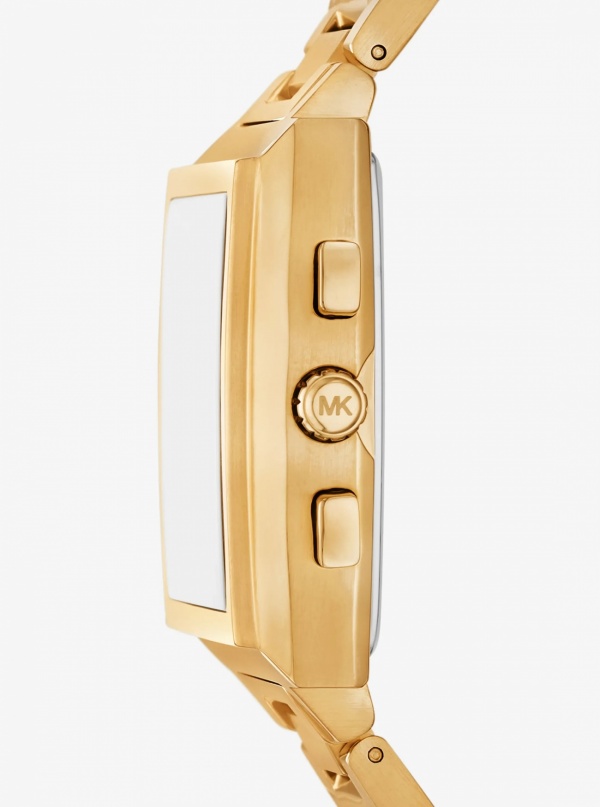 Michael Kors Mens Oversized Rhys Gold-Tone Watch
