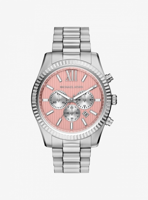 Michael Kors Oversized Lexington Silver-Tone Watch
