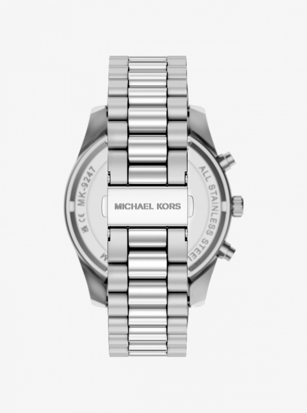 Michael Kors Oversized Lexington Silver-Tone Watch