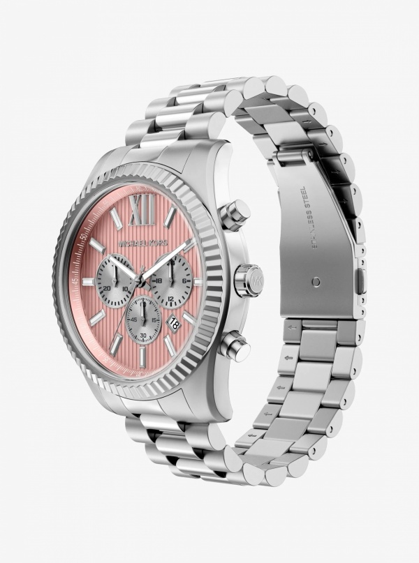 Michael Kors Oversized Lexington Silver-Tone Watch