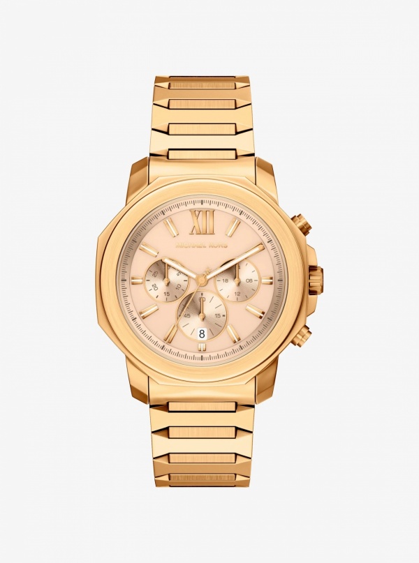 Michael Kors Oversized Prescott Gold-Tone Watch