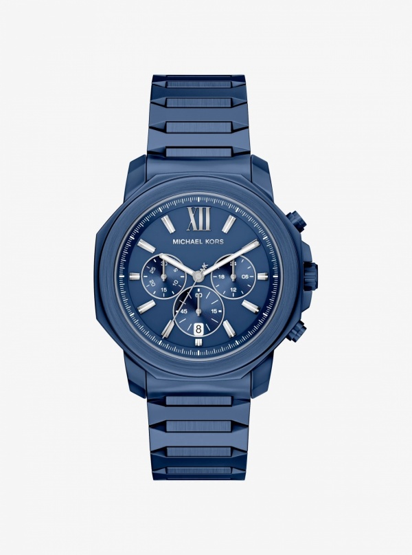 Michael Kors Oversized Prescott Blue-Tone Watch