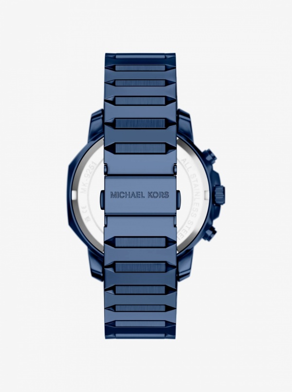 Michael Kors Oversized Prescott Blue-Tone Watch