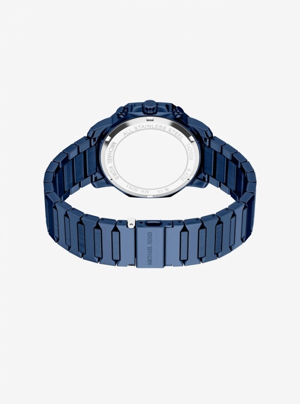 Michael Kors Oversized Prescott Blue-Tone Watch