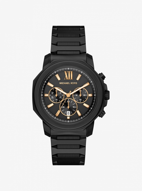 Michael Kors Oversized Prescott Black-Tone Watch