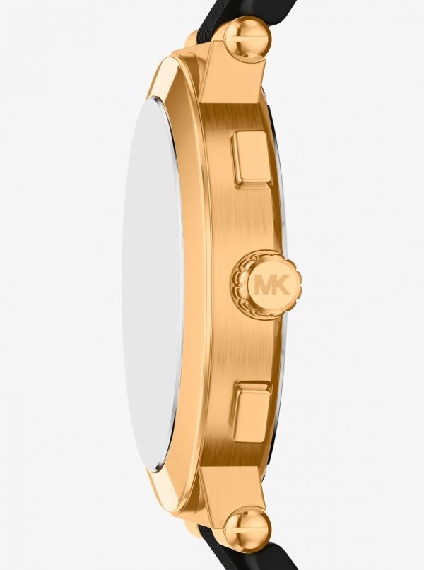 Michael Kors Oversized Billie Gold-Tone and Silicone Watch
