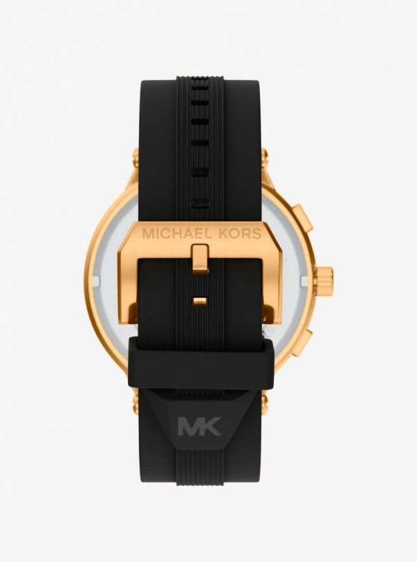 Michael Kors Oversized Billie Gold-Tone and Silicone Watch
