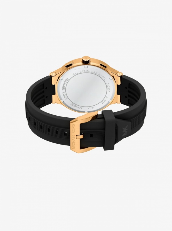 Michael Kors Oversized Billie Gold-Tone and Silicone Watch