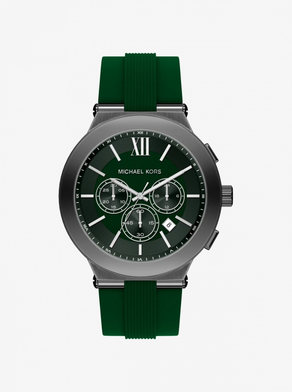 Michael Kors Oversized Billie Gunmetal and Silicone Watch