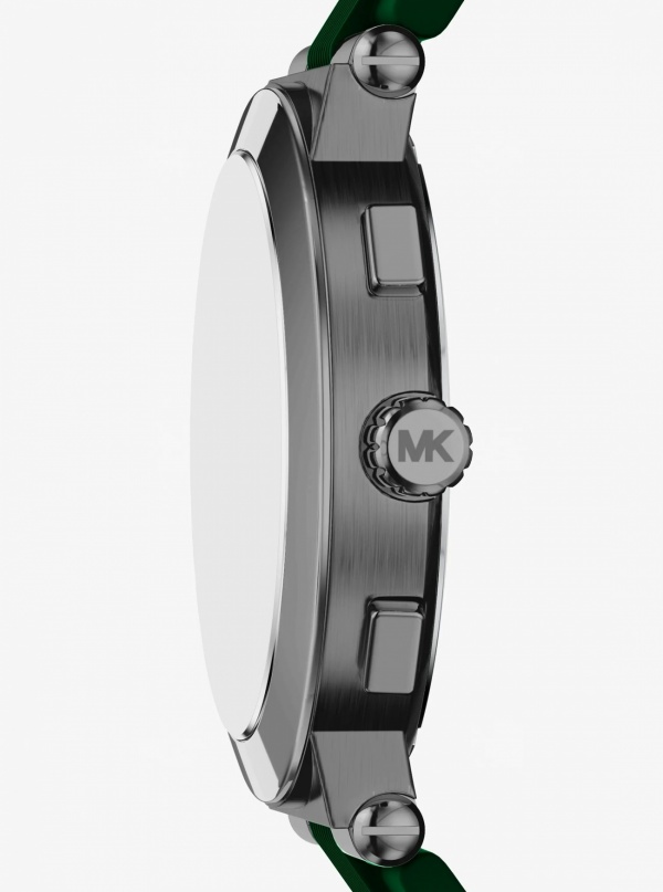 Michael Kors Oversized Billie Gunmetal and Silicone Watch