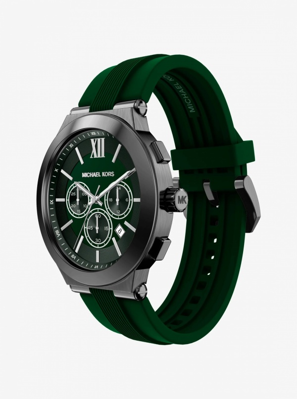 Michael Kors Oversized Billie Gunmetal and Silicone Watch