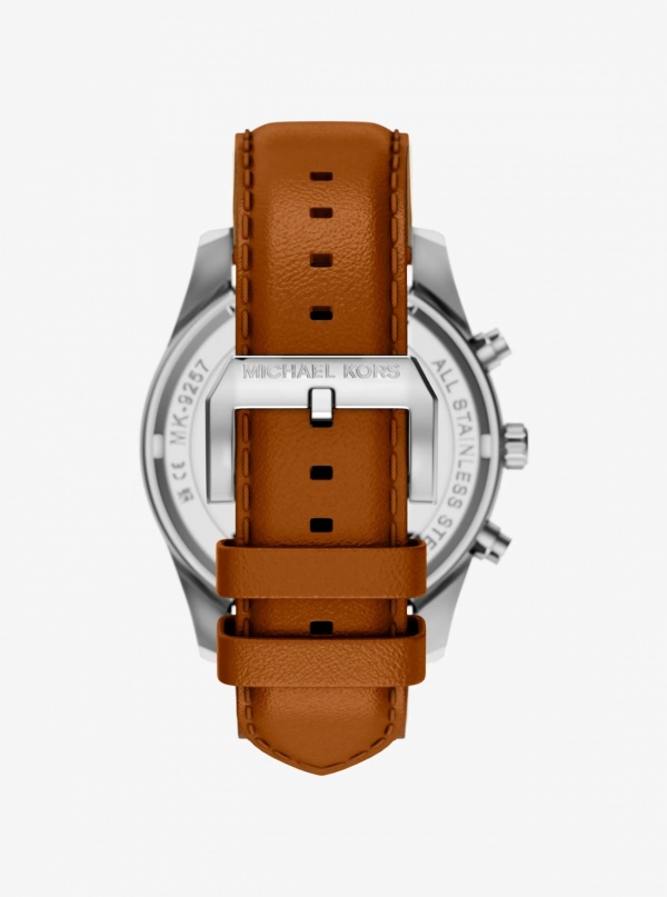 Michael Kors Oversized Lexington Two-Tone and Leather Watch
