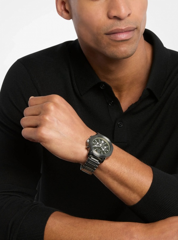 Michael Kors Mens Oversized Prescott Gunmetal Watch