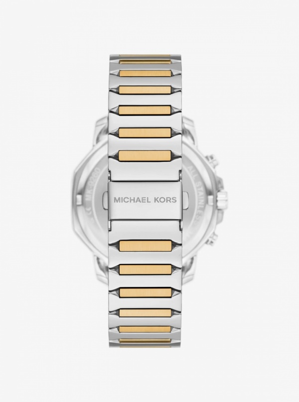 Michael Kors Mens Oversized Prescott Two-Tone Watch