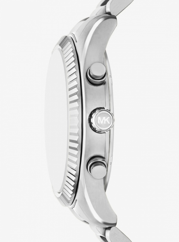 Michael Kors Oversized Lexington Silver-Tone Watch