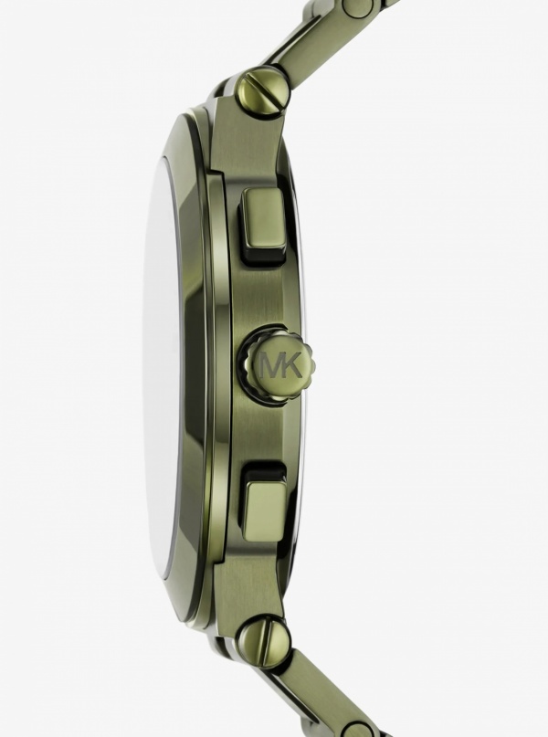 Michael Kors Mens Oversized Billie Green-Tone Watch