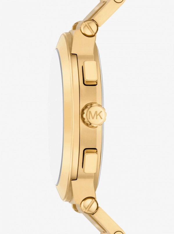 Michael Kors Oversized Billie Gold-Tone Watch and Bracelet Gift Set