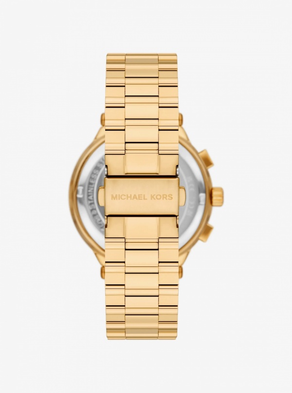 Michael Kors Oversized Billie Gold-Tone Watch and Bracelet Gift Set