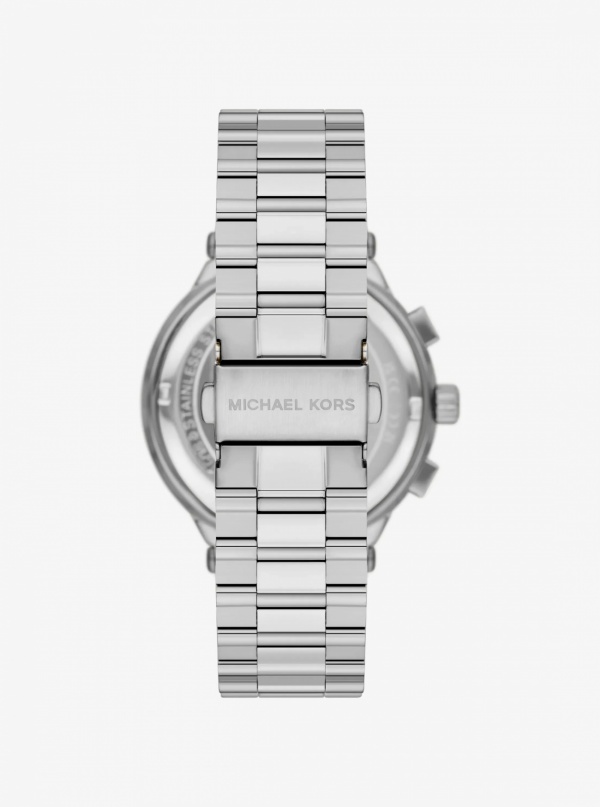 Michael Kors Oversized Billie Silver-Tone Watch and Bracelet Gift Set
