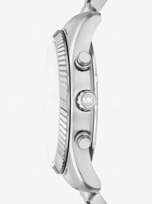 Michael Kors Oversized Lexington Silver-Tone Watch
