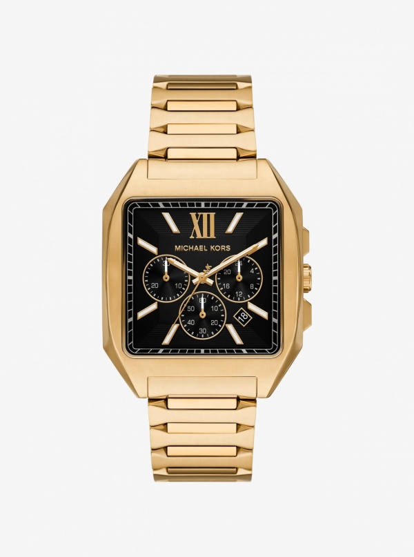 Michael Kors Hayes Oversized Gold-Tone Sport Watch