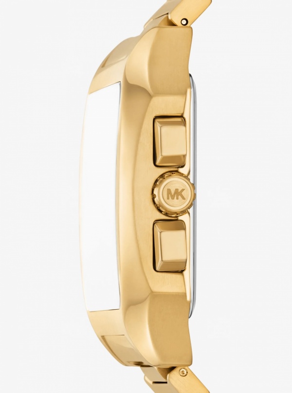 Michael Kors Hayes Oversized Gold-Tone Sport Watch