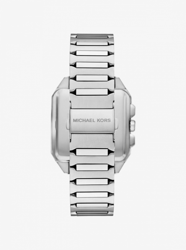 Michael Kors Hayes Oversized Silver-Tone Sport Watch