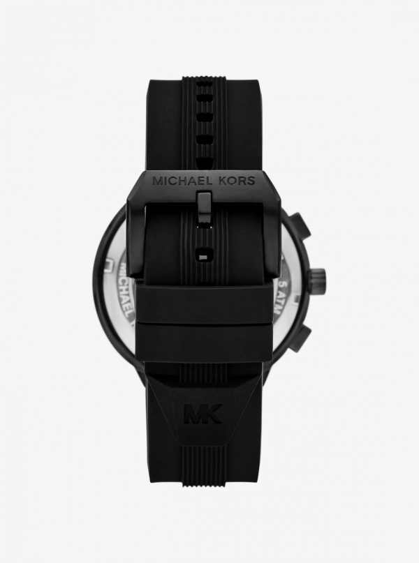 Michael Kors Oversized Billie Black-Tone and Silicone Watch