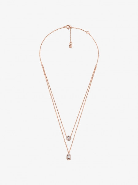 Michael Kors Precious Metal-Plated Double Layered Necklace