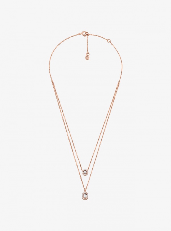 Michael Kors Precious Metal-Plated Double Layered Necklace