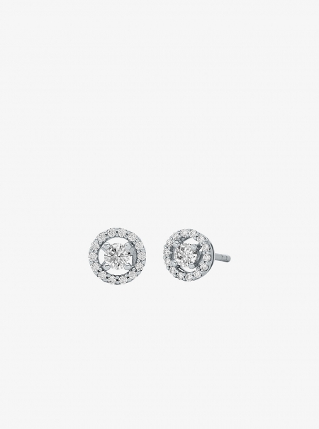 Michael Kors Precious Metal-Plated Sterling Silver Pavé Halo Stud Earrings