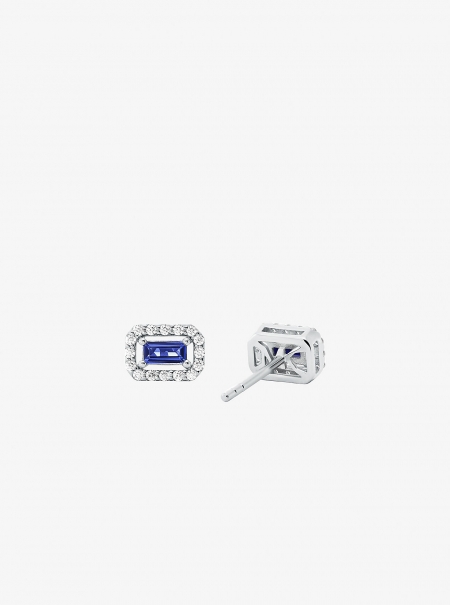 Michael Kors Precious Metal-Plated Sterling Silver Pavé Halo Stud Earrings
