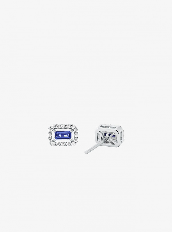 Michael Kors Precious Metal-Plated Sterling Silver Pavé Halo Stud Earrings