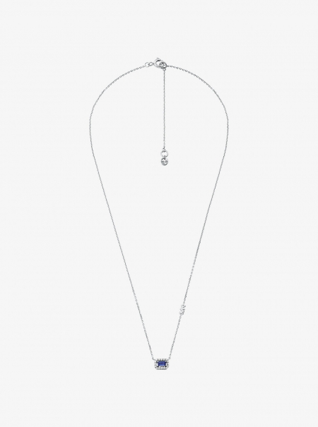 Michael Kors Precious Metal-Plated Sterling Silver Pavé Halo Necklace