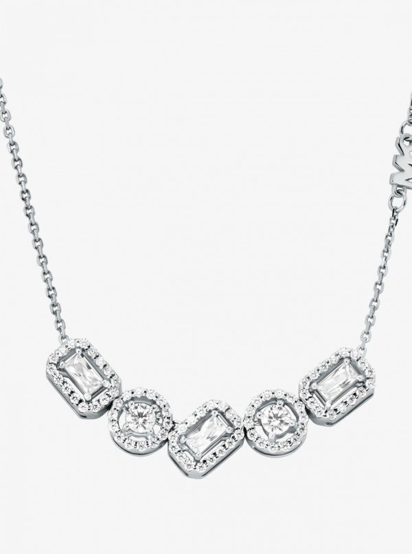 Michael Kors Precious Metal-Plated Sterling Silver Pavé Necklace