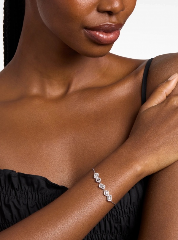 Michael Kors Precious Metal-Plated Sterling Silver Pavé Bracelet