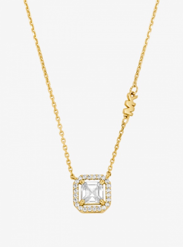 Michael Kors Precious Metal-Plated Sterling Silver Pavé Necklace