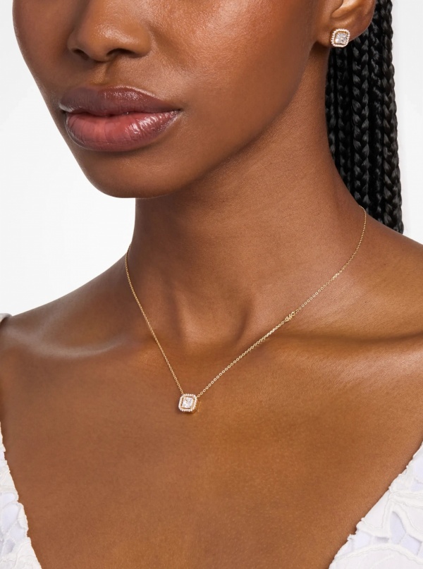 Michael Kors Precious Metal-Plated Sterling Silver Pavé Necklace