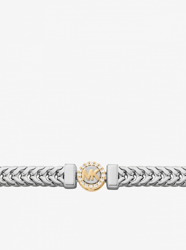 Pavé Logo Foxtail Chain Necklace