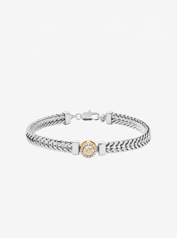 Pavé Logo Foxtail Chain Bracelet