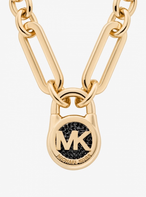 Pavé Lock Necklace