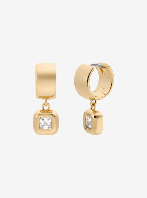 Cubic Zirconia Huggie Earrings
