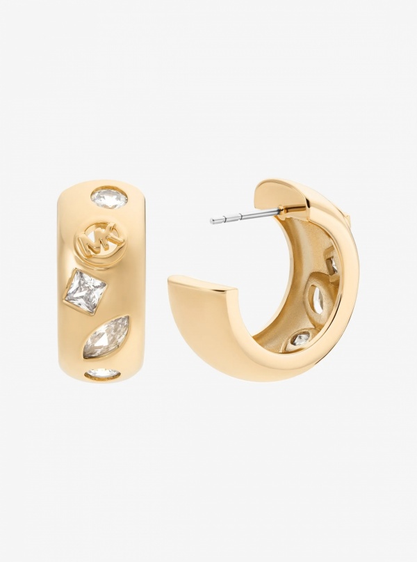 Cubic Zirconia Huggie Earrings