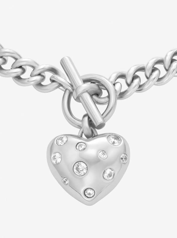 Pavé Heart Charm Necklace