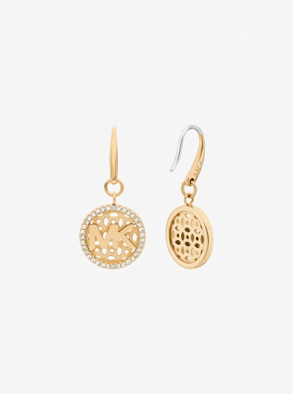 Pavé Logo Charm Earrings
