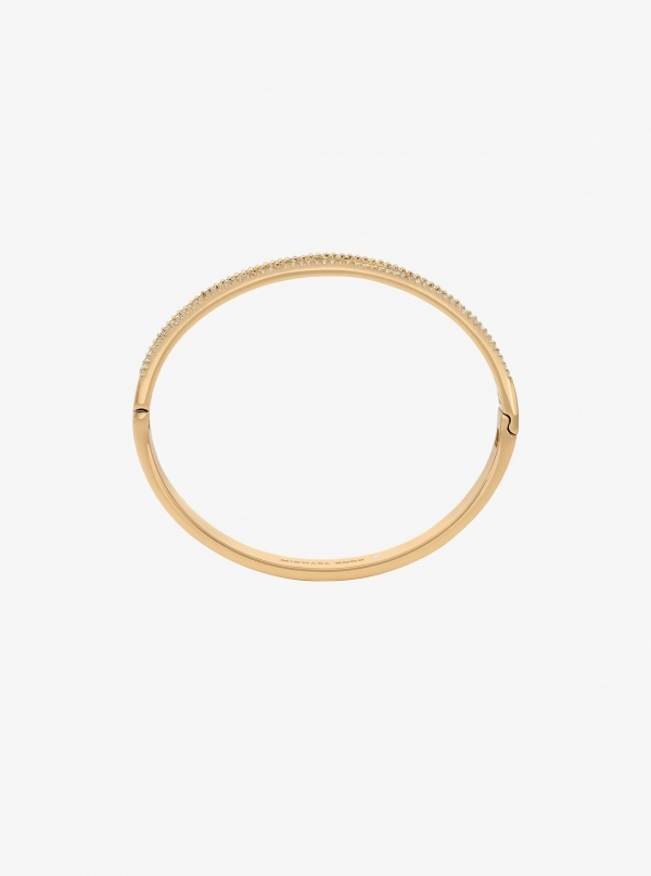Pavé Perforated Logo Bangle